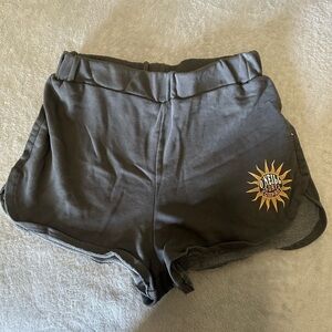 Black Women's Shorts with Sun Logo